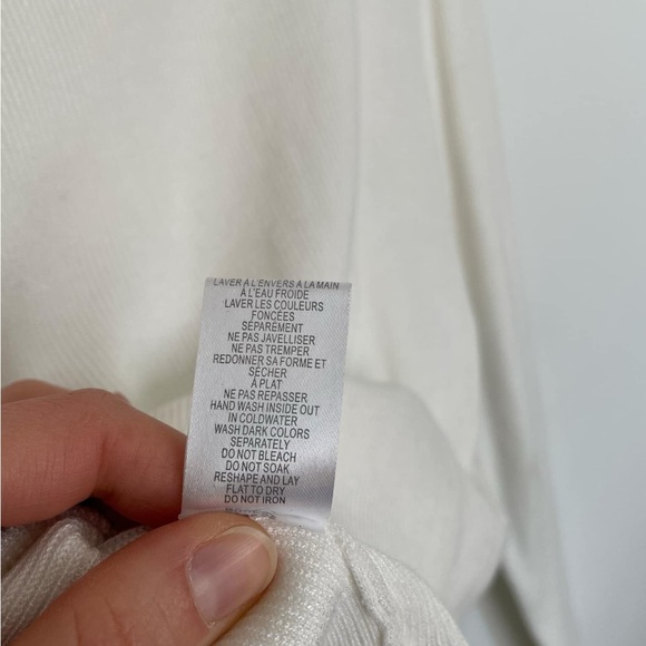 Twik Off White Ribbed Mock Neck Sweater size medium - Picture 7 of 7